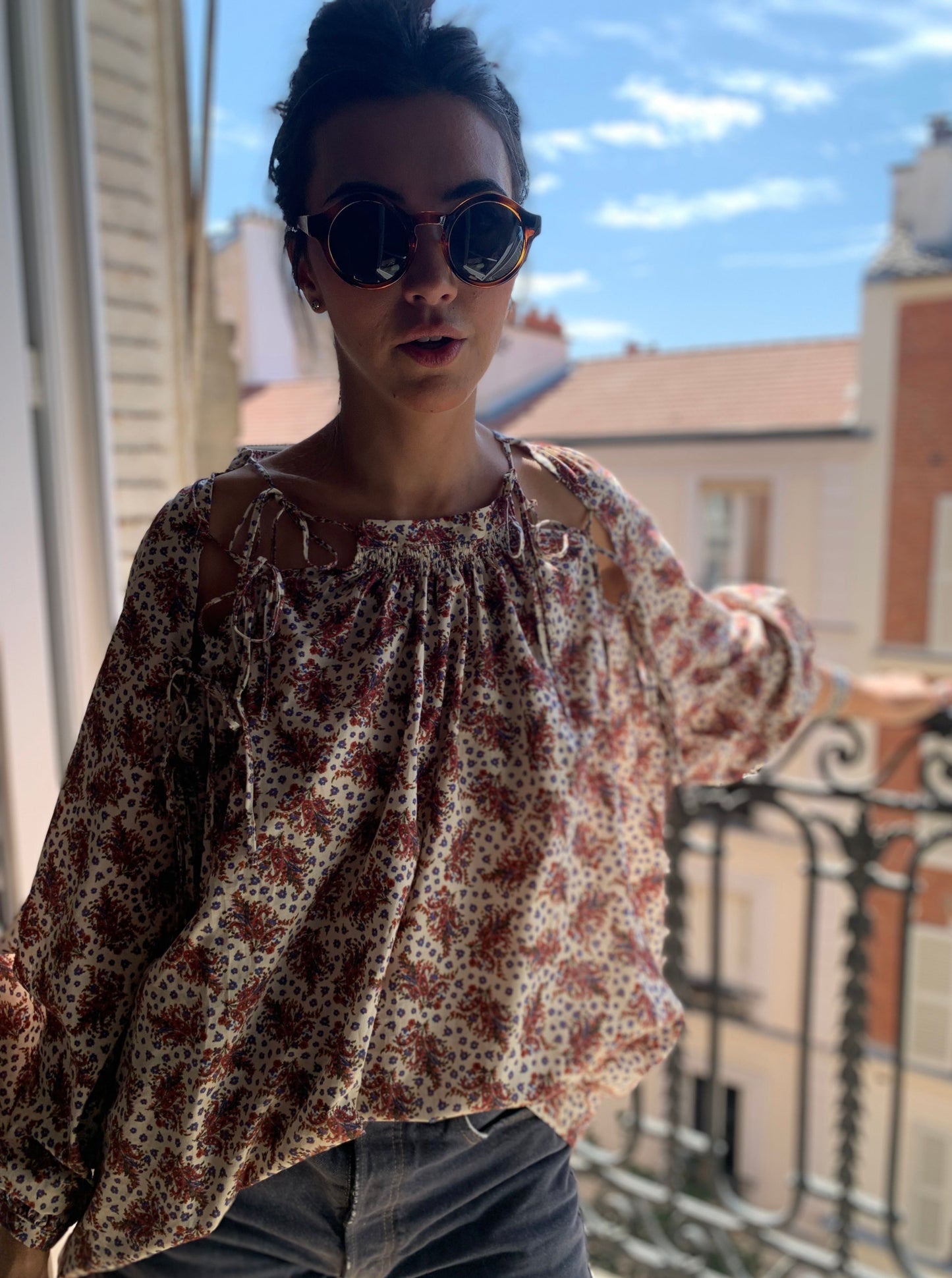 BLOUSE ZINA IMPRIMÉE BOHÈME