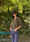 BLOUSE SOPHIE FLEURS KAKI